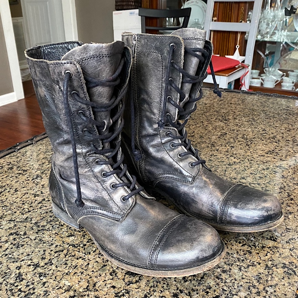 Allsaints Spitalfields Leather Boots - Siz…